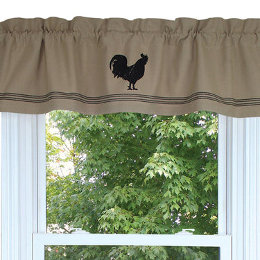 Farmhouse Rooster - Oat Valance VL550023 - The Fox Decor